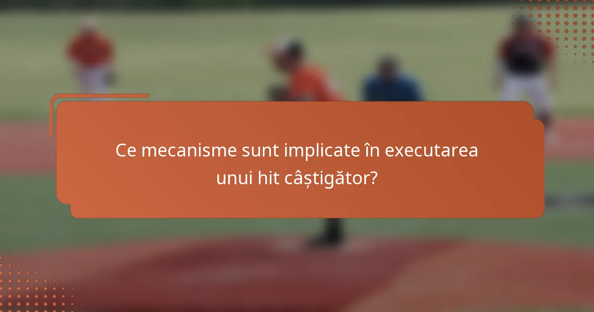 Ce mecanisme sunt implicate în executarea unui hit câștigător?